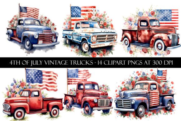 Download 4th of July Vintage Truck Clipart - Vintage truck Collection