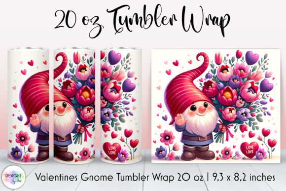 Download Valentines Gnome with Flowers Tumbler - Premium Resources
