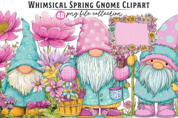 Download Whimsical Spring Gnome Clipart - Spring gnome clipart Collection