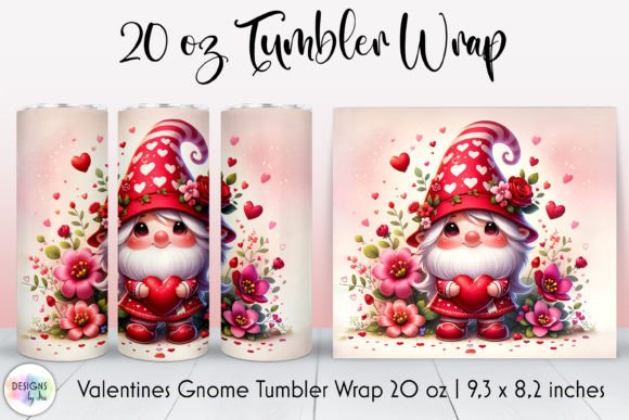 Download Valentines Gnome with Flowers Tumbler - Premium Resources