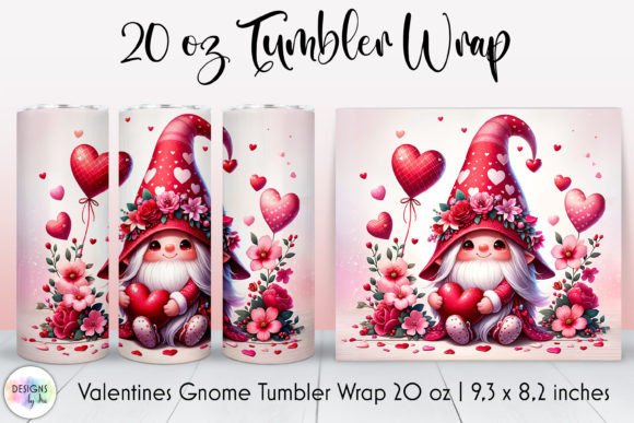 Download Valentines Gnome with Flowers Tumbler - Premium Resources