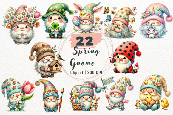 Download Watercolor Spring Gnome PNG Clipart - Spring gnome png Collection